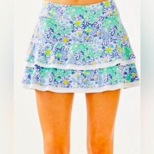 EUC Lilly Pulitzer Luxletic Meryl Skort in Blue Haven Bianca’s Love S